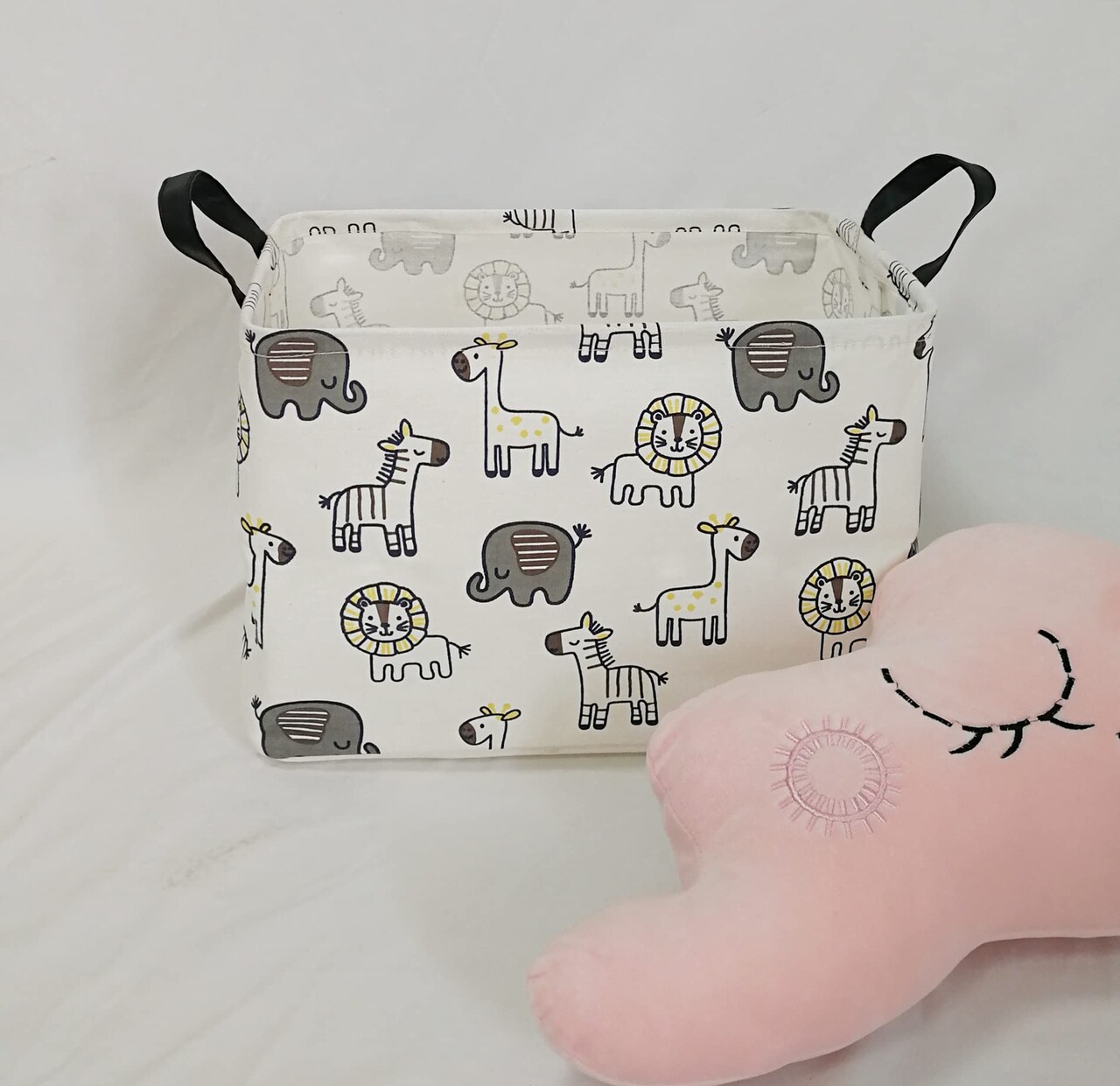 Rectangular Storage Basket Collapsible Organizer Bin Waterproof Toy Box for Organizing Home/Dorm/Kitchen/Pet/Office/Closet/Shelf/Gift Baskets (animal), Yellow